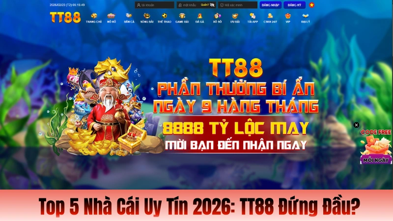 Top 5 Nhà Cái Uy Tín 2026: TT88 Đứng Đầu?